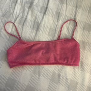 triangl pink bikini top